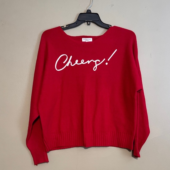 rio & rian Sweaters - Women's Red “Cheers!” Sweater